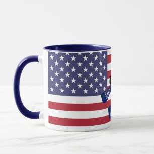 Caneca Bandeira Americana Patriótica