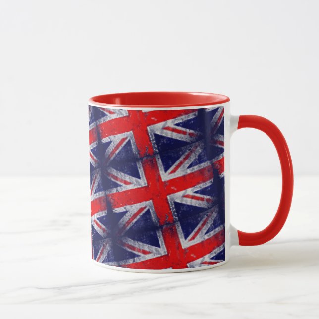 Caneca bandeira azul e vermelha da Inglaterra (Direita)