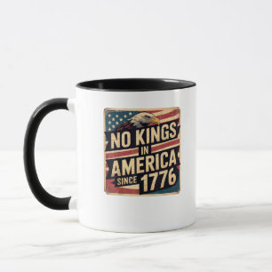 Caneca Bandeira da América Decoração Sem Reis na América