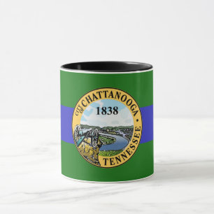 Caneca Bandeira da cidade de Chattanooga