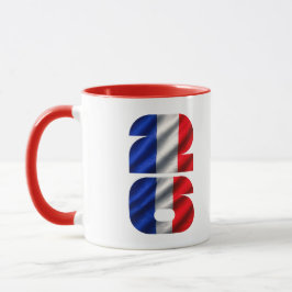 Caneca Bandeira da Copa do Mundo França 2026 Fã de Futebo