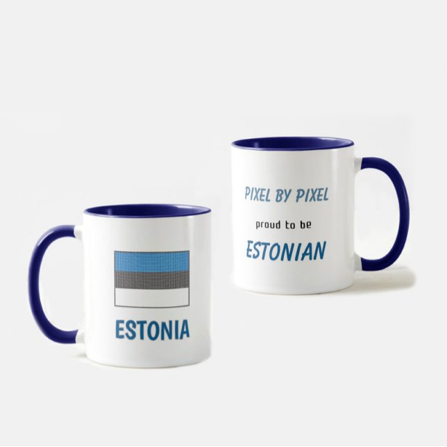 Caneca Bandeira da Estônia (Criador carregado)