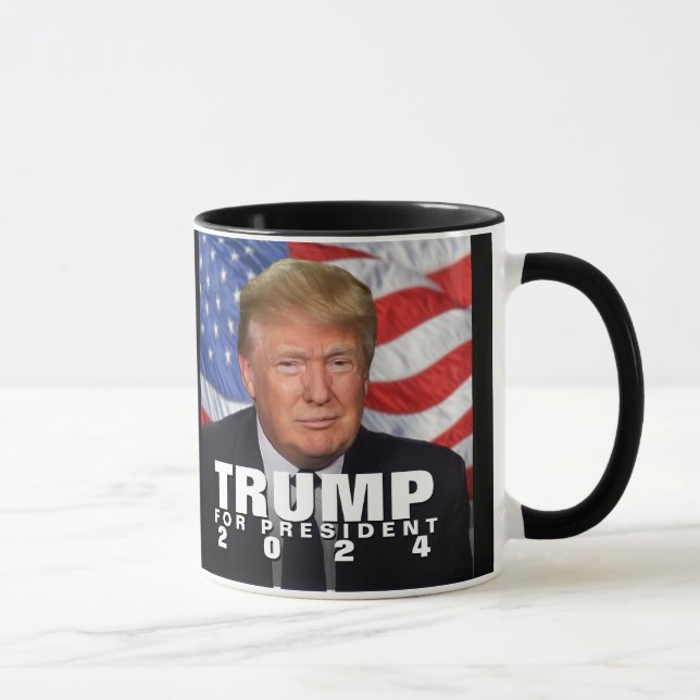 Caneca Bandeira da Onda Donald Trump para o Presidente 20 (Direita)