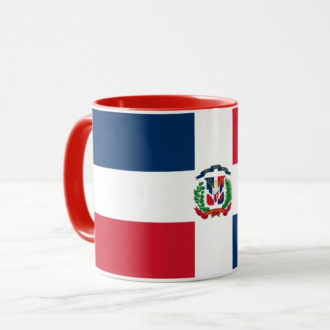 Caneca Bandeira da República Dominicana Mug (Frente Esquerda)