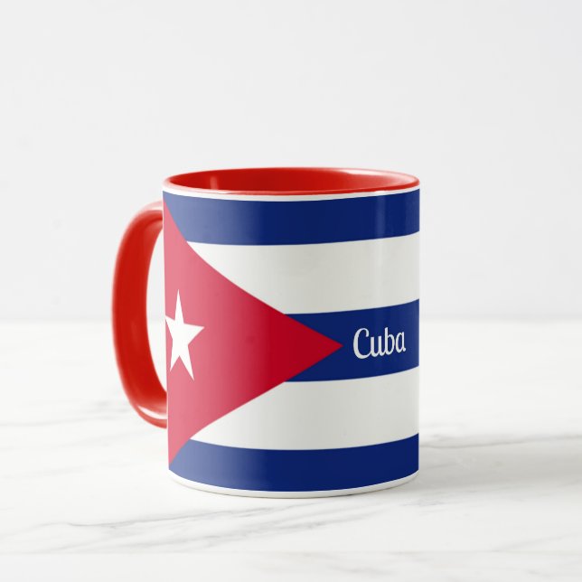 Caneca Bandeira de Cuba (Frente Esquerda)