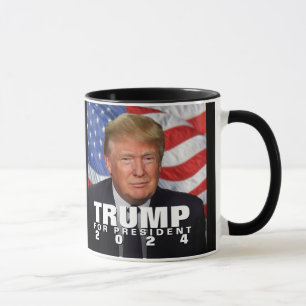 Caneca Bandeira de ondulação Donald Trump para o