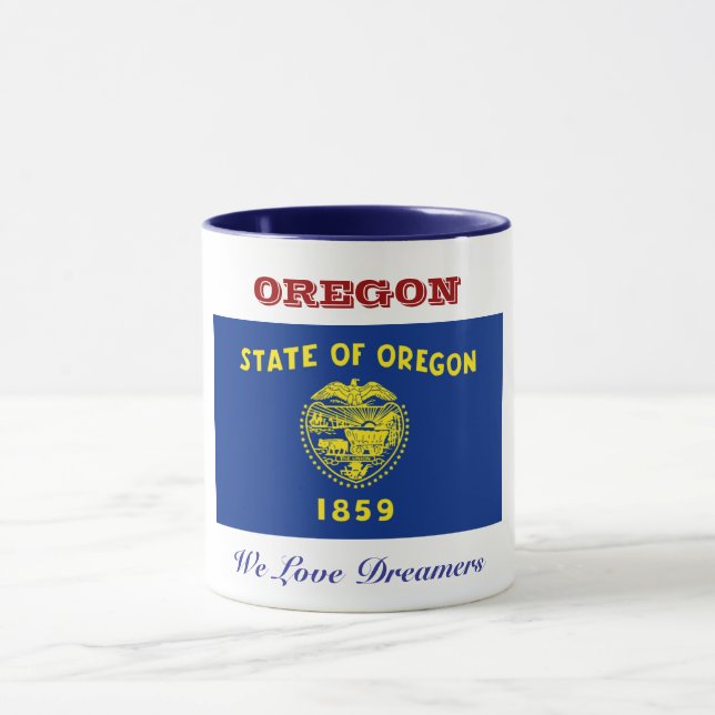 Caneca Bandeira de Oregon (Centro)