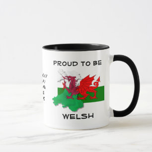 Caneca BANDEIRA DE WALES, Dragão Vermelho