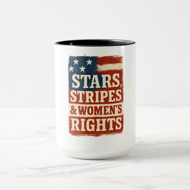 Caneca Bandeira Distress das Estrelas, Listras e Direitos (Centro)