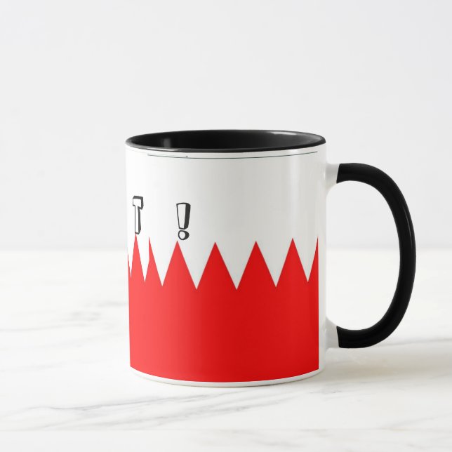 Caneca Bandeira do Bahrein Hot Mug (Direita)