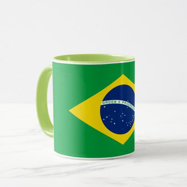 Caneca Bandeira do Brasil (Frente Esquerda)
