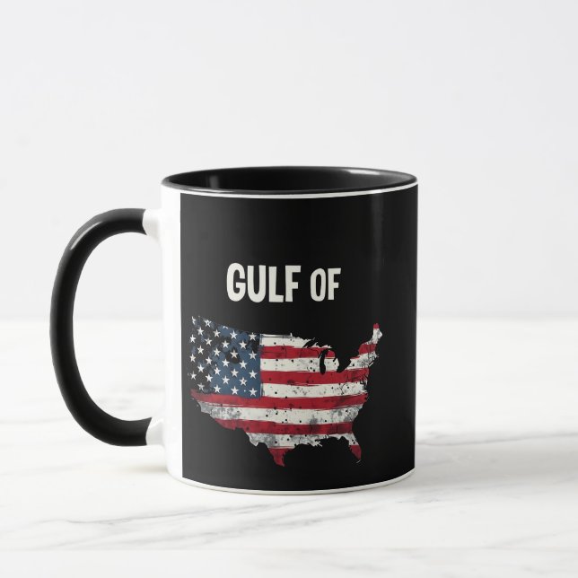 Caneca Bandeira do Mapa Americano Funny Trump USA (Esquerda)