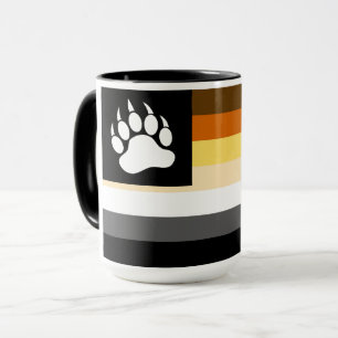 Caneca Bandeira do Orgulho dos Ursos Gays Pata de Urso