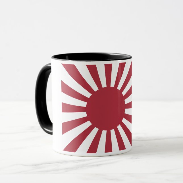 Caneca Bandeira do Sol Nascente Imperial Japonês, de Edo  (Frente Esquerda)