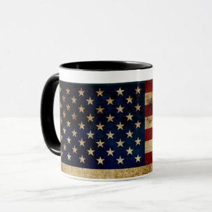 Caneca Bandeira dos EUA / Grunged