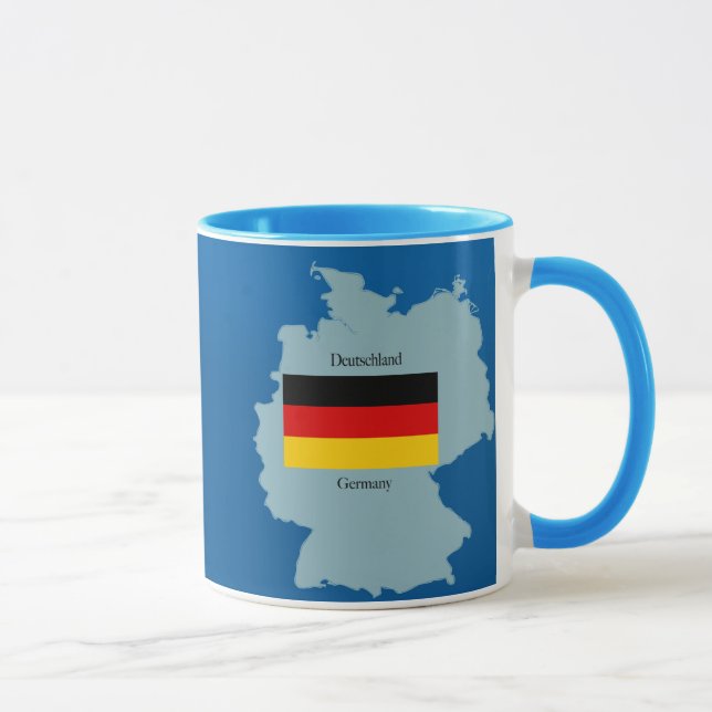 Caneca Bandeira e mapa de Alemanha (Direita)