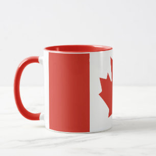 Caneca Bandeira Elegante Vintage canadense em cerâmica