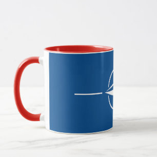 Caneca Bandeira Elegante Vintage da NATO coberta