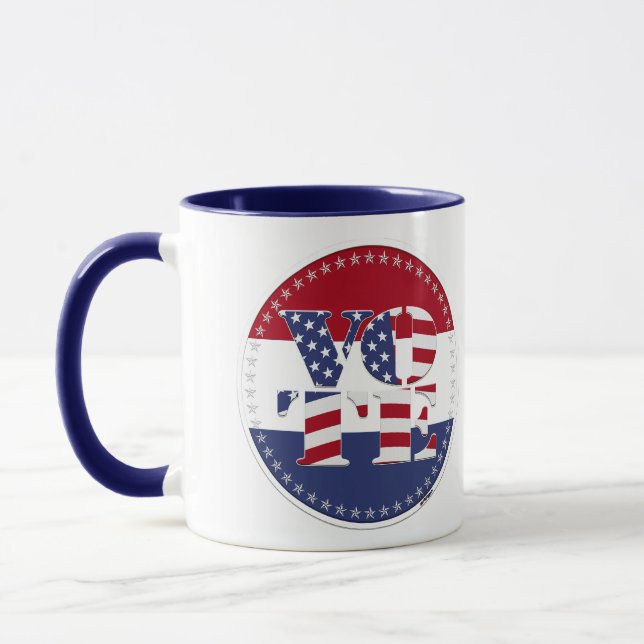 Caneca Bandeira EUA V O T E 2024 (Esquerda)