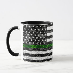 Caneca Bandeira fina da Linha Verde de Camo