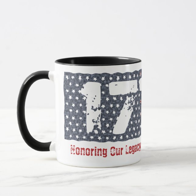 Caneca Bandeira Patriótica 1776 Distorcida  (Esquerda)