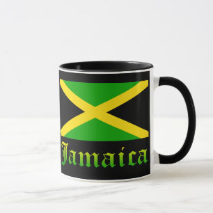 Caneca Bandeira, preto, verde e amarelo de Jamaica