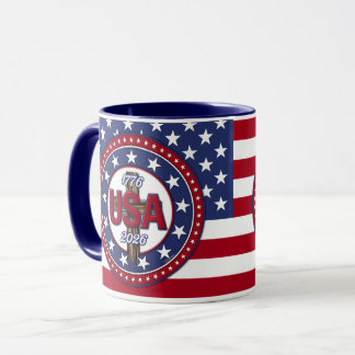 Caneca Bandeira Rugged Cross EUA 1776-2026