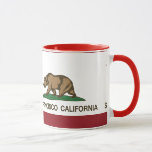 Caneca Bandeira San Francisco do estado de Califórnia
