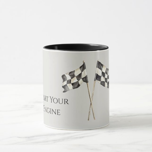 Caneca Bandeiras de Carros de Corrida (Centro)