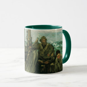 Caneca Bandeiras do mar por Edouard Manet, Vintage Art