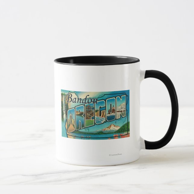 Caneca Bandon, OregonLarge - Letra ScenesBandon, OR (Direita)