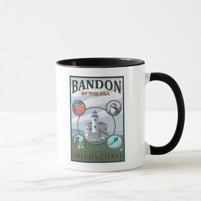 Caneca Bandon, Poster de viagens do OregonScenic (Direita)