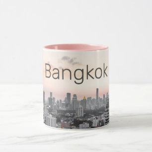 Caneca Bangkok Skyline Sunset Panorama BKK Tailândia