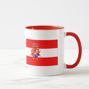 Caneca Banner vermelho branco Grão-Ducado da Toscana