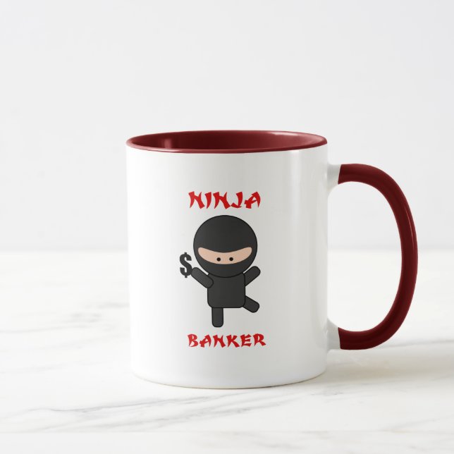 Caneca banqueiro do ninja com dólar (Direita)