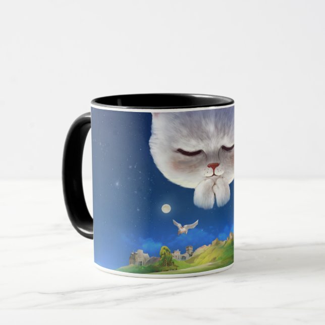 Caneca Bao Bao: Sonho do Céu Noturno Entre Estrelas Flutu (Frente Esquerda)