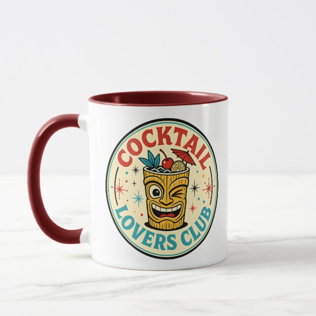 Caneca Bar de Ilha Tropical Design Retrô (Esquerda)