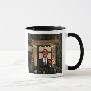 Caneca Barak Obama fala na última noite do