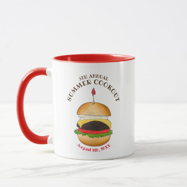 Caneca Barbecue Picnic Barbecue Cheeseburger Hamburger CH (Esquerda)