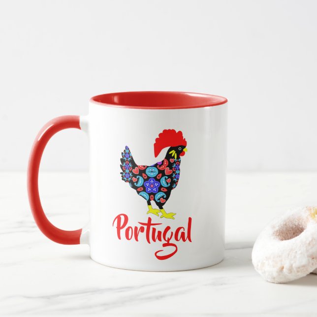 Caneca Barcelos Rooster Emblema Nacional Português (Com Donut)
