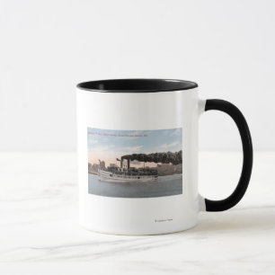 Caneca Barco a vapor de Kennedy que sae para Bremerton