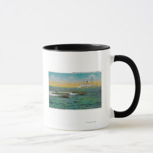 Caneca Barco da velocidade na ilha de Catalina,