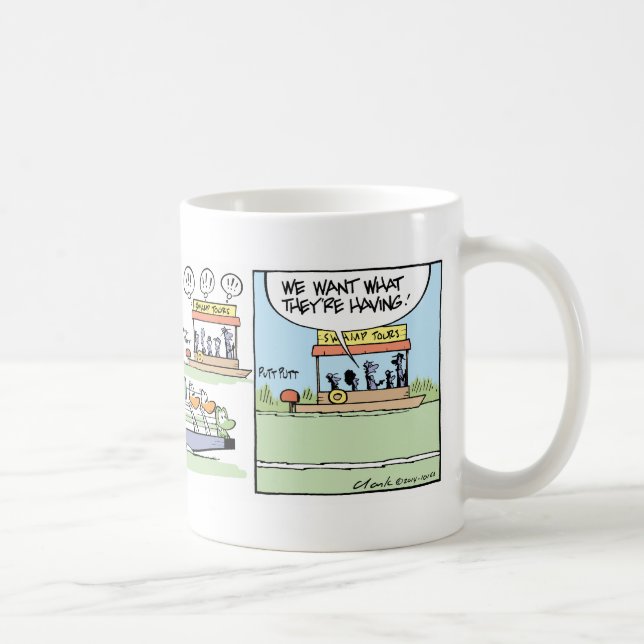 Caneca Barco engraçado Croc do ar cómico (Direita)