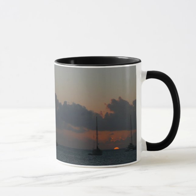 Caneca Barcos à vela em solário paisagens tropicais (Direita)