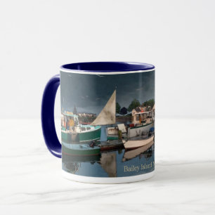 Caneca Barcos no porto em Bailey Island Maine Coffee Mug