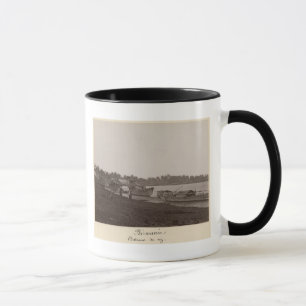 Caneca Barcos que levam o arroz no rio Thanlwin