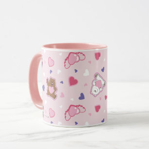 Caneca Bare Bears - Padrão de Corações Namorados