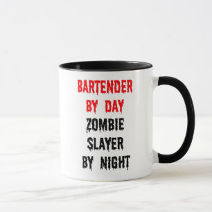 Caneca Barman por Dia Zombie Slayer por Noite