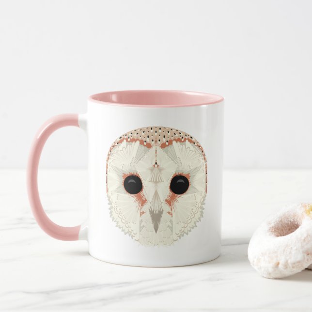 Caneca Barn Owl Mug Rosa (Com Donut)