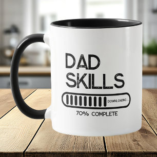 Caneca Barra de Habilidades de Pai 70% Completa Preta
